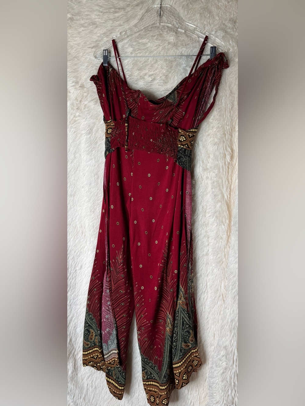 Boho Two Piece Bralette & Split Leg Harem Pants Set best xs-xl see measurements - Picture 9 of 10